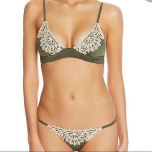Blue Life Eclipse green lace bikini swimsuit set
